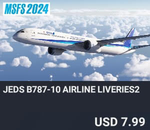 JEDS B787-10 Airline Liveries2 by JED Studio. USD $7.99