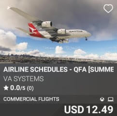 Airline Schedules - QFA [Summer 2025] by VA SYSTEMS. USD $12.49