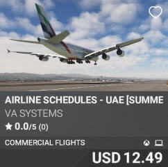 Airline Schedules - UAE [Summer 2025] by VA SYSTEMS. USD $12.49