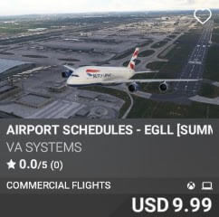 Airport Schedules - EGLL [Summer 2025] by VA SYSTEMS. USD $9.99