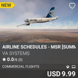 Airline Schedules - MSR [Summer 2025] by VA SYSTEMS. USD $9.99