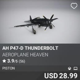 AH P47-D Thunderbolt by Aeroplane Heaven. USD $28.99