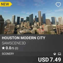 Houston Modern City by SamScene3D. USD $7.49