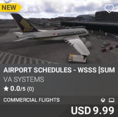 Airport Schedules - WSSS [Summer 2025] by VA SYSTEMS. USD $9.99