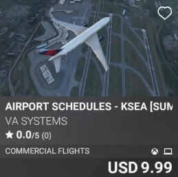 Airport Schedules - KSEA [Summer 2025] by VA SYSTEMS. USD $9.99