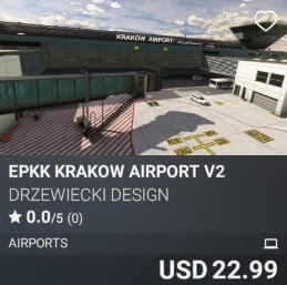 EPKK Krakow Airport V2 by Drzewiecki Design. USD $22.99