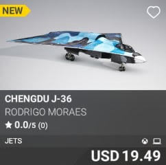 Chengdu J-36 by Rodrigo Moraes. USD $19.49
