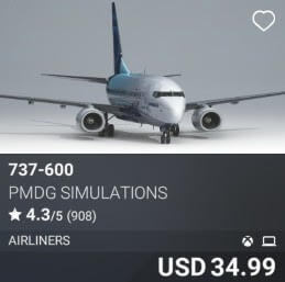 737-600 by PMDG Simulations. USD $34.99