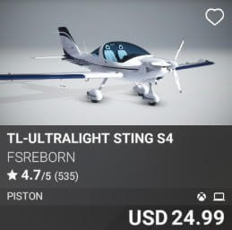 TL-Ultralight Sting S4 by FSReborn. USD $24.99