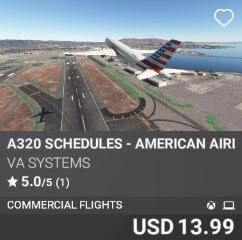 A320 Schedules - American Airlines - Vol 13 by VA SYSTEMS. USD $13.99