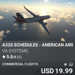 A320 Schedules - American Airlines - Vol 2 by VA SYSTEMS. USD $19.99