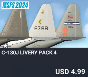 C-130J Livery Pack 4 by Captain Sim. USD $4.99