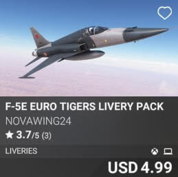 F-5E Euro Tigers Livery Pack by Novawing24. USD $4.99