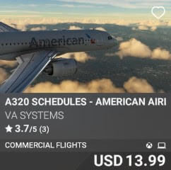 A320 Schedules - American Airlines - Vol 3 by VA SYSTEMS. USD $13.99