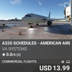 A320 Schedules - American Airlines - Vol 7 by VA SYSTEMS. USD $13.99