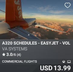 A320 Schedules - EasyJet - Vol 3 by VA SYSTEMS. USD $13.99