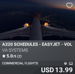 A320 Schedules - EasyJet - Vol 4 by VA SYSTEMS. USD $13.99