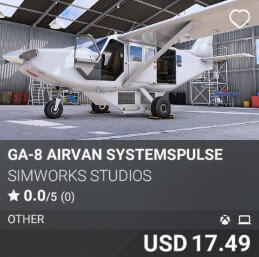 GA-8 Airvan SystemsPulse by SimWorks Studios. USD $17.49