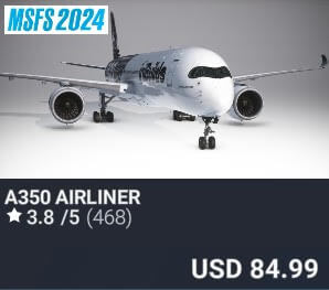 A350 Airliner by iniBuilds. USD $84.99