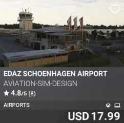 EDAZ Schoenhagen Airport by Aviation-Sim-Design. USD $17.99