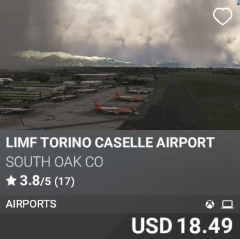 LIMF Torino Caselle Airport Italy by South Oak Co. USD $18.49