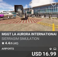 MGGT La Aurora International Airport by Sierrasim Simulation. USD $16.99