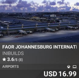FAOR Johannesburg International Airport by inibuilds. USD $16.99