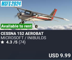 Cessna 152 Aerobat by Microsoft / iniBuilds. USD $9.99