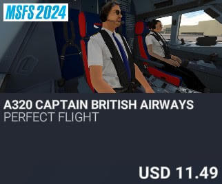 A320 Captain British Airways by Perfect Flight. USD $11.49