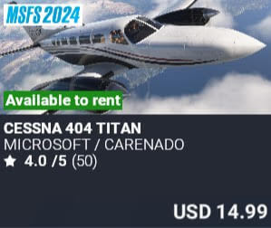 Cessna 404 Titan by Microsoft / Carenado. USD $14.99