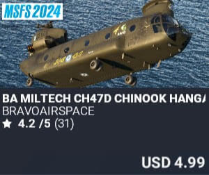 BA MILTECH CH47D CHINOOK HANGAR by BravoAirspace. USD $4.99