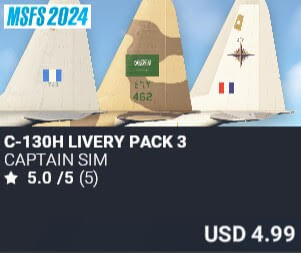 C-130H Livery Pack 3 by Captain Sim. USD $4.99