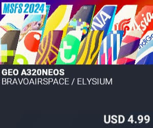 Geo A320neos by BRAVOAIRSPACE / ELYSIUM. USD $4.99
