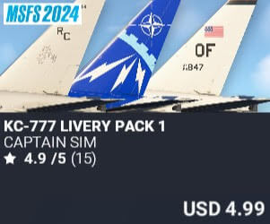 KC-777 Livery Pack 1 by Captain Sim. USD $4.99