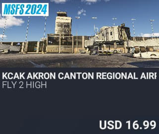 KCAK AKRON CANTON REGIONAL AIRPORT MSFS2024 by Fly 2 High. USD $16.99