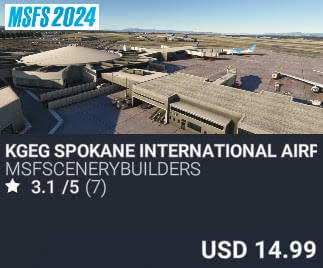 KGEG Spokane International Airport by msfscenerybuilders. USD $14.99
