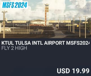 KTUL TULSA INTL AIRPORT MSFS2024 by Fly 2 High. USD $19.99