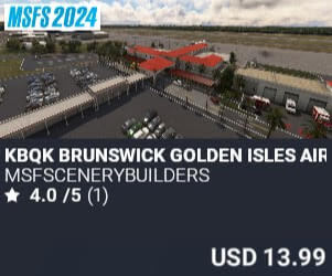 KBQK Brunswick Golden Isles Airport by msfscenerybuilders. USD $13.99