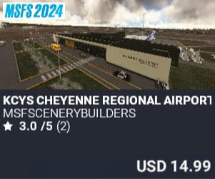 KCYS Cheyenne Regional Airport by Msfscenerybuilders. USD $14.99
