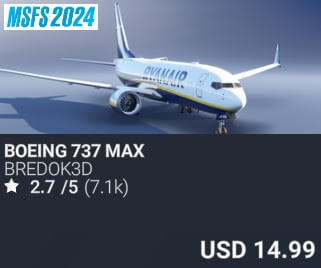 Boeing 737 Max by Bredok3D. USD $14.99