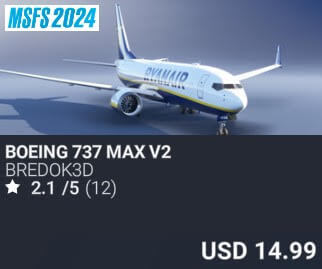 Boeing 737 Max V2 by Bredok3D. USD $14.99