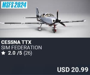 Beechcraft Baron G58 by Microsoft / iniBuilds. USD $9.99