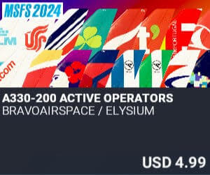 A330-200 Active Operators by BravoAirspace / Elysium. USD $4.99