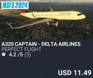A320 Captain - Delta Airlines by Perfect Flight. USD $11.49