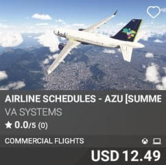 Airline Schedules - AZU [Summer 2025] by VA SYSTEMS. USD $12.49