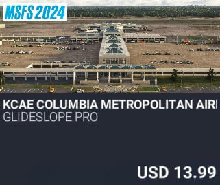 KCAE Columbia Metropolitan Airport by Glideslope Pro. USD $13.99