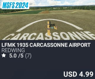 LFMK 1935 Carcassonne Airport by REDWING. USD $4.99