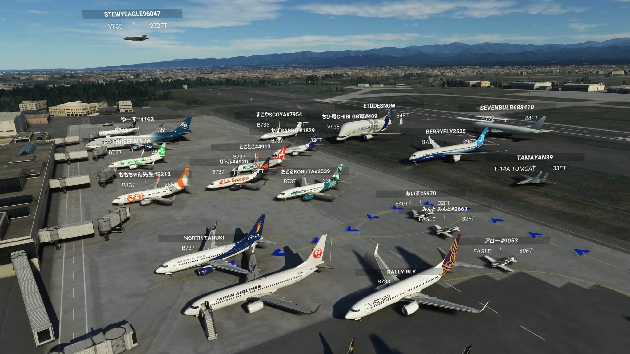 A meetup of Japanese players in MSFS