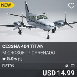 Cessna 404 Titan by Microsoft / Carenado. USD $14.99