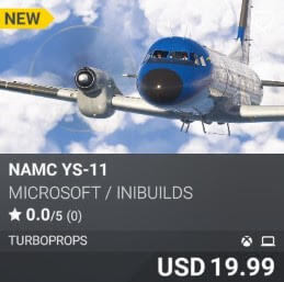 NAMC YS-11 by Microsoft / iniBuilds. USD $19.99